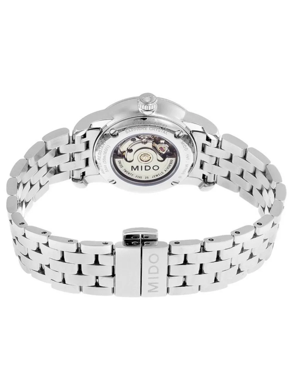 NWT Mido Baroncelli Automatic White Dial Stainless Steel Ladies Watch